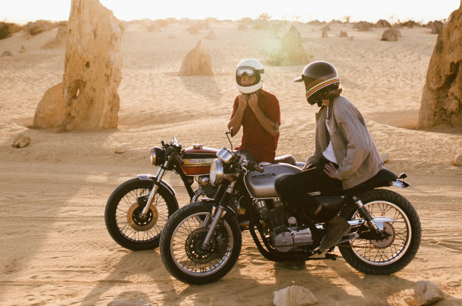 Dusty Motorcycle Riding