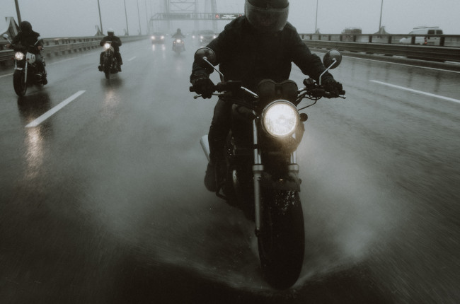 How to safely ride your motorcycle on wet and uneven road surfaces