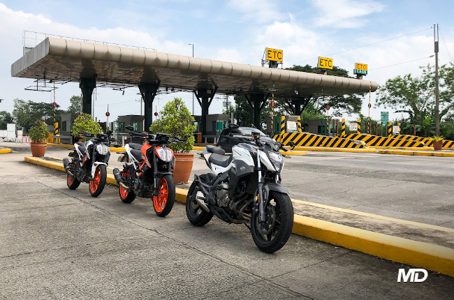 KTM 390 Duke and CFMoto 650 NK