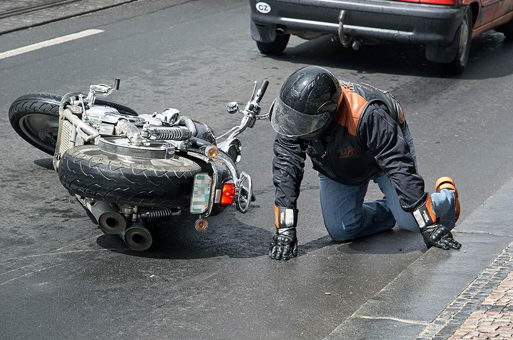 Dropped Motorcycle