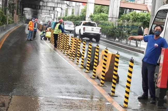 EDSA busway will be divided with steel bollards