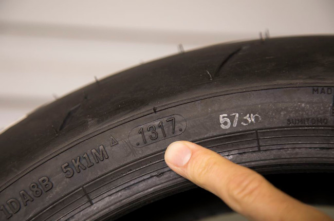 How to check motorcycle tires age