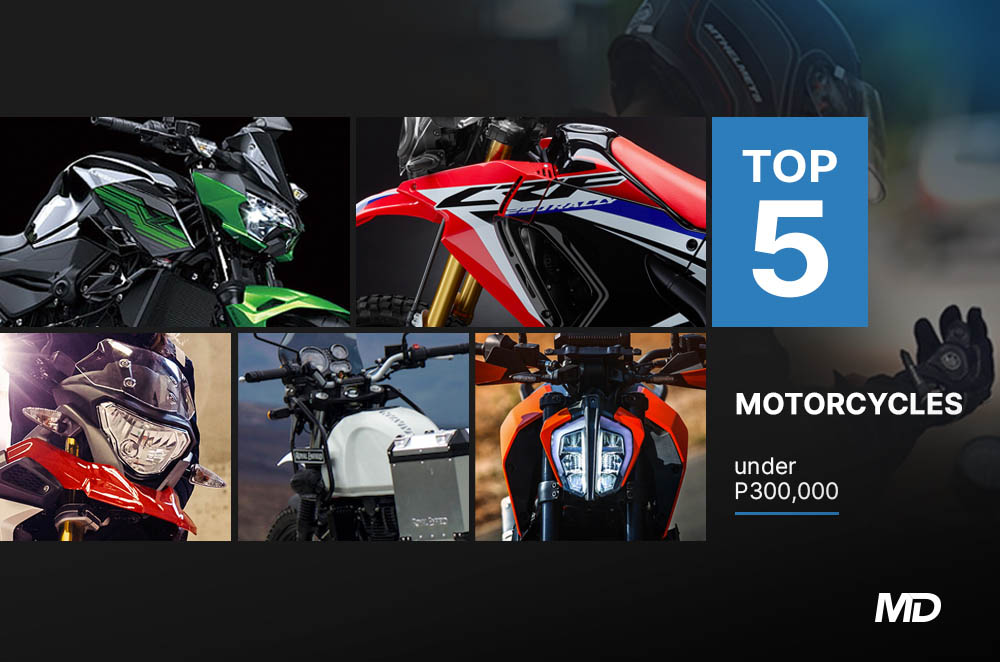 Top 5 Motorcycles Under P300,000