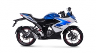 Suzuki Gixxer 155 -Pearl Glacier White & Metallic Triton Blue