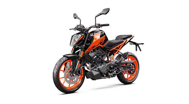 2020 KTM 200 Duke Philippines front quarter orange 