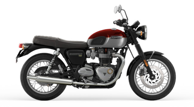 2021 Triumph Bonneville T120 Cordovan Red Silver Ice