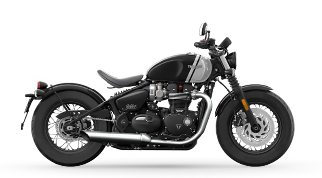 Triumph Bonneville Bobber Jet Black / Ash gray