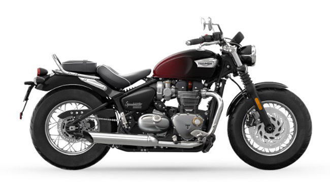 Triumph Bonneville Speedmaster STEALTH EDITION - SAPPHIRE RED/ SILVER RED
