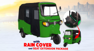 Ape City 230cc with Rain Cover & Seat Extension Package