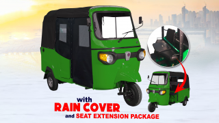 Ape City 230cc with Rain Cover & Seat Extension Package
